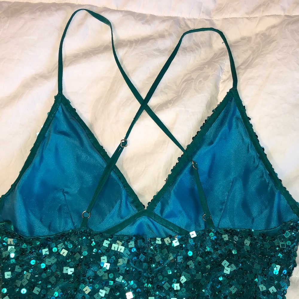 Sparkly shimmery turquoise dress ✨ - Picture 5 of 8